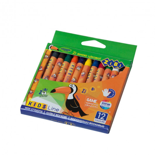 Олівці воскові 12кол., KIDS Line ZiBi — фото 5