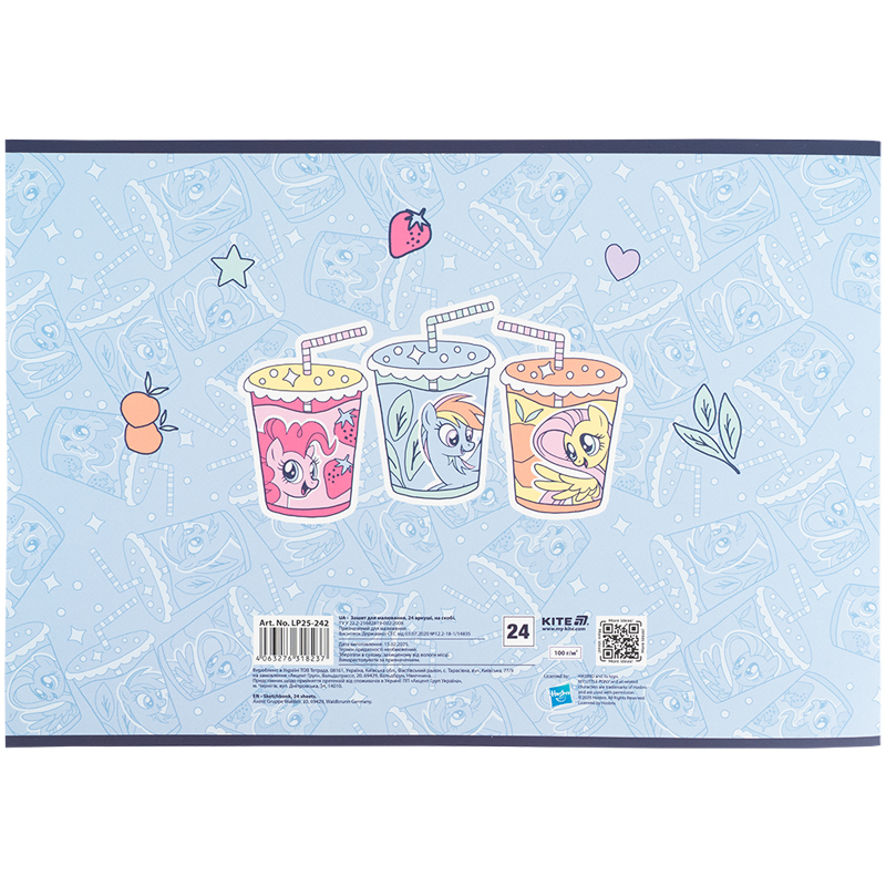 Зошит для малювання, 24 арк., скоба, софт тач + УФ лак, Little Pony (LP25-242) Kite — фото 10