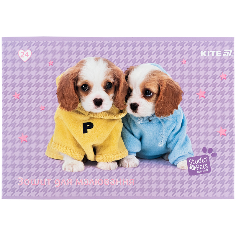 Зошит для малювання, 24 арк., скоба, софт тач + УФ лак, Studio Pets (SP25-242) Kite — фото 10