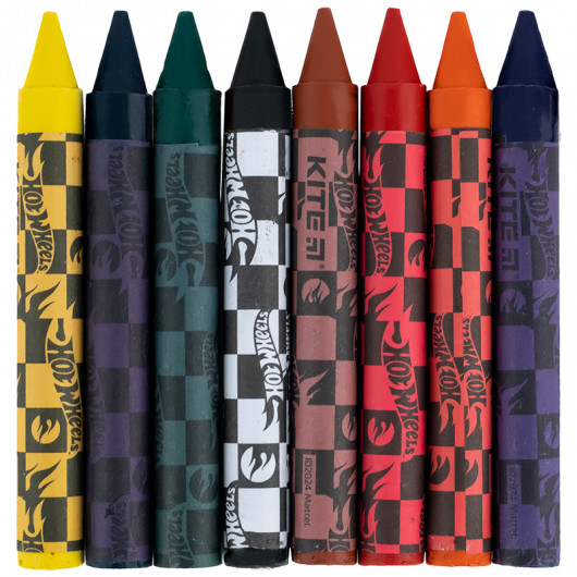 Мел восковой Jumbo, 8 цветов Hot Wheels Kite - фото 4