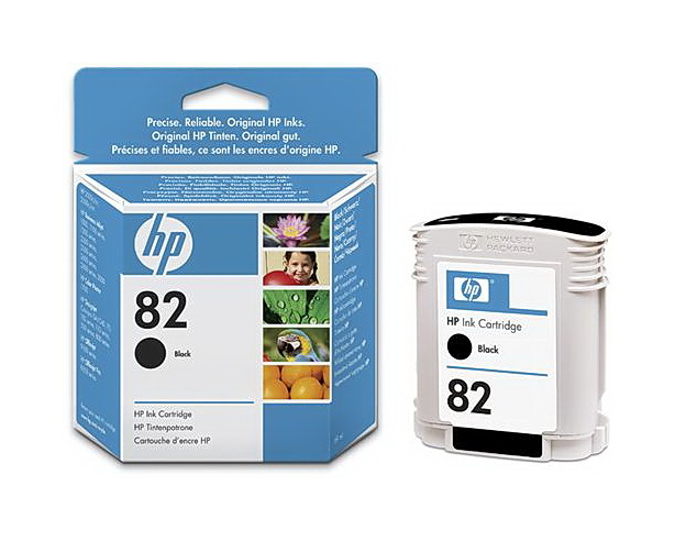 Картридж для струйных устройств HP DesignJet 510 №82 (CH565A), черн. оригинальный HP - фото 1