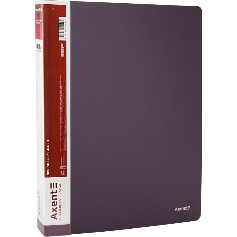 Папка со скоросшивателем и карманом А4, 20мм., пластик, сливовый Axent - фото 4