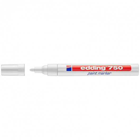 Маркер термостойкий лаковый, для любых поверхностей Paint e-750 2-4мм., круглый, бел. Edding - фото 5