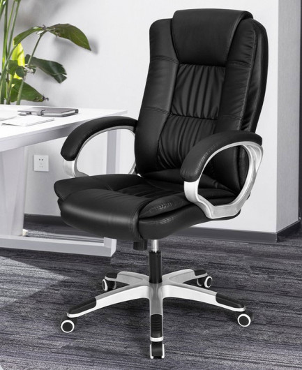 Кресло офисное эргономичное DELI EXECUTIVE CHAIR, PU кожа (4524), черн. DELI - фото 2