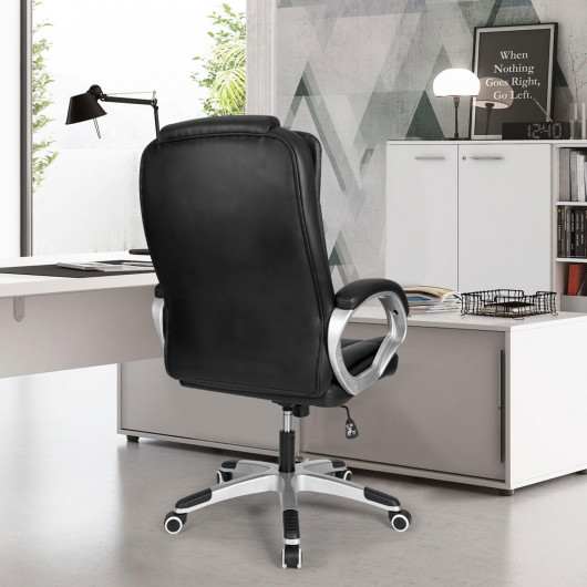 Кресло офисное эргономичное DELI EXECUTIVE CHAIR, PU кожа (4524), черн. DELI - фото 5