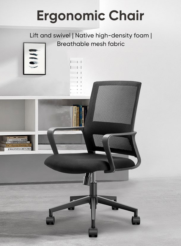 Кресло офисное эргономичное DELI STAFF CHAIR (4501), черн. DELI - фото 2