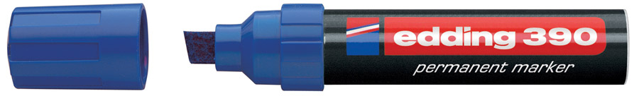 Маркер перманентний, клиноподібний наконечник 4-12мм., Гігант 390, син. Edding - фото 2