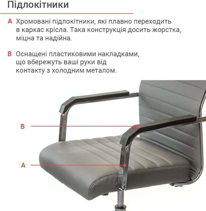 Крісло для персоналу Кап FX СН TILT, сірий АКЛАС — фото 13