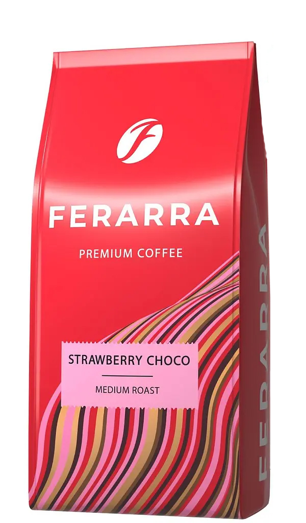 Кофе в зернах Ferarra Strawberry Choco с ароматом клубничного шоколада, 1кг. Ferarra - фото 1
