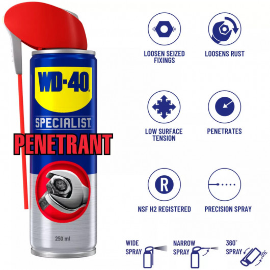 Быстропроникающая смазка WD-40, 250 мл., аэрозоль WD-40 - фото 5