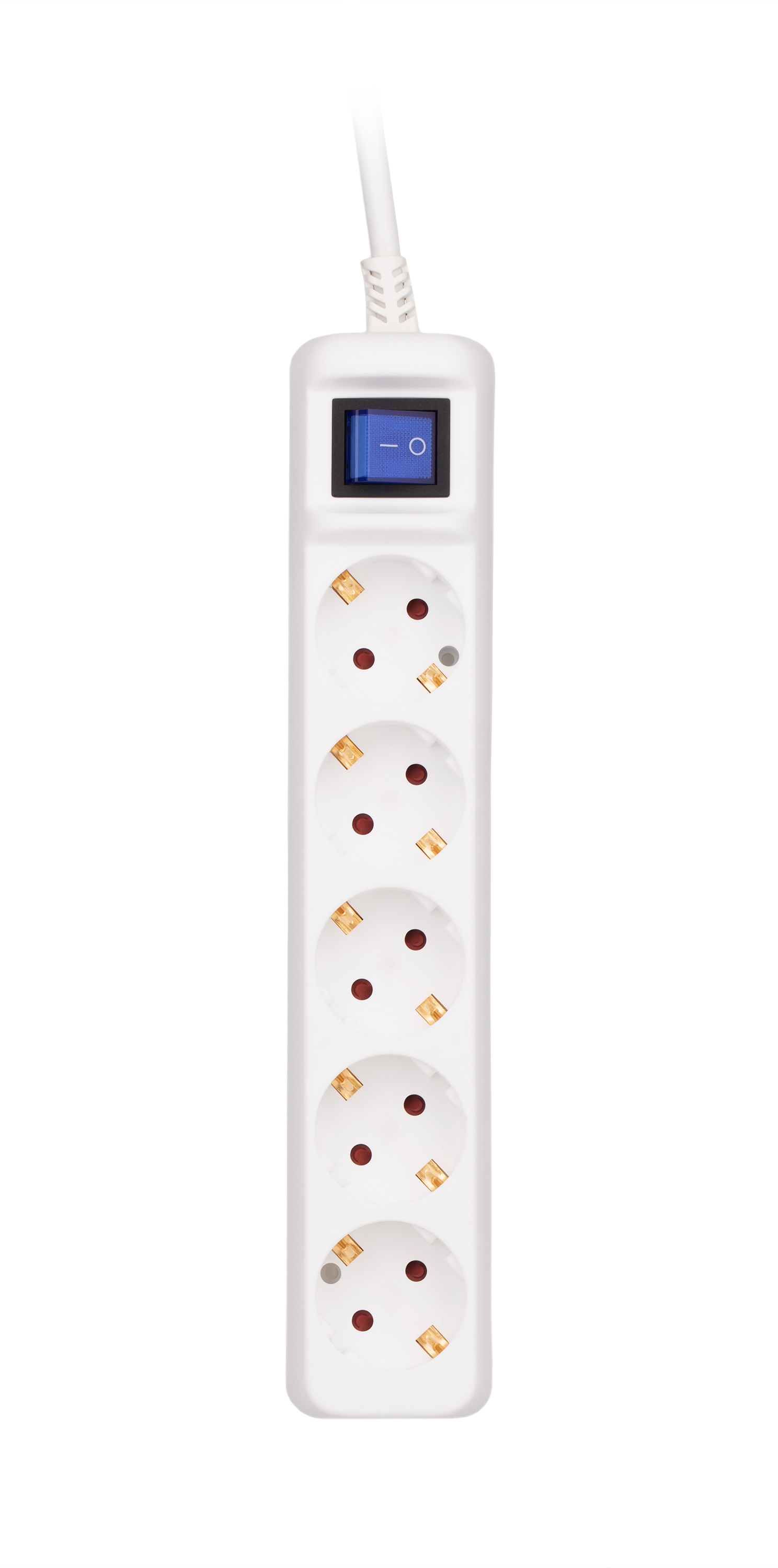 Фильтр-удлинитель 10 метров, 5 розеток с заземлением, 1,5мм2., 16А (3,5кВт), бел. 2E - фото 2