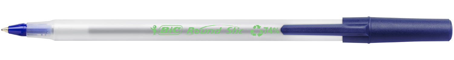 Ручка кулькова Round Stic Ecot, корпус проз., стижень син. Bic — фото 3