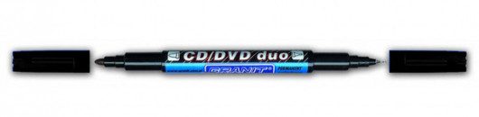Маркер перманентний для CD/DVD DUO, 0,7/1,5-2,5мм., двосторонній, чорн. Granit — фото 2