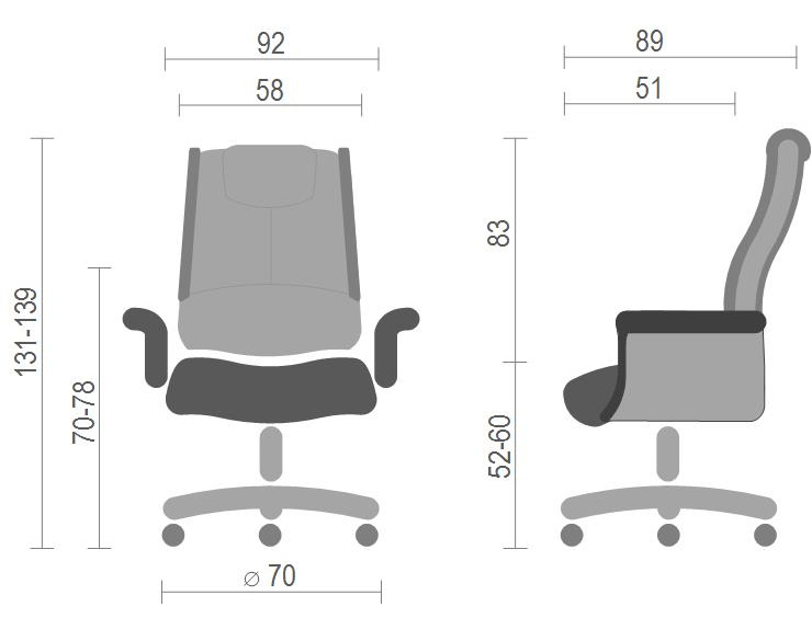 Кресло для руководителя Лигурия EX D-TILT, коричн. АКЛАС - фото 2