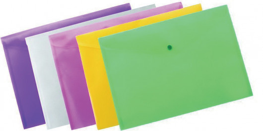 Папка-конверт на кнопці, А5 глянц., прозор. BuroMax — фото 3