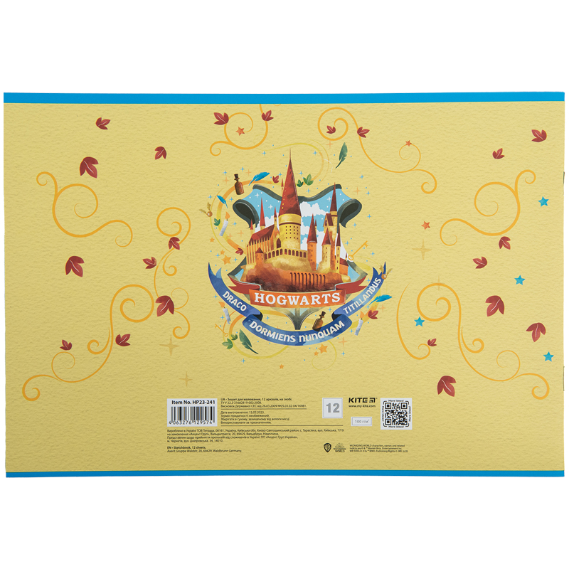 Зошит для малювання, 12 арк., скоба, софт тач + УФ лак,  «Harry Potter» Kite — фото 10