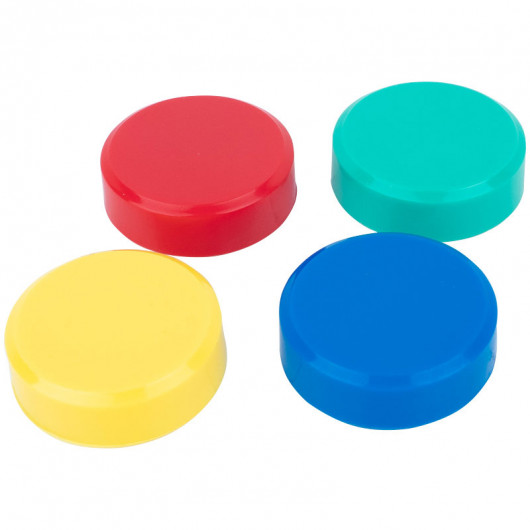 Магниты усиленные для стеклянных магнитных досок D=30мм., 4шт./уп., ассорт. Axent - фото 4