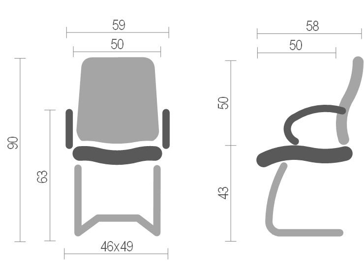 Крісло для персоналу Рокко CH CF, чорн. АКЛАС - фото 3