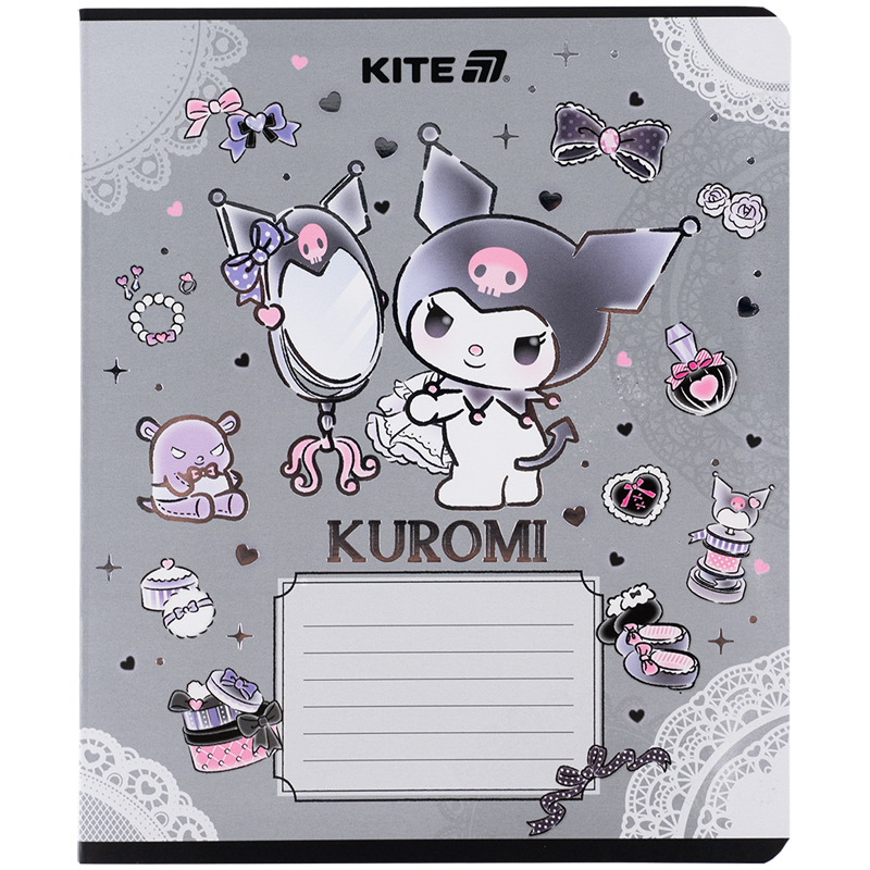 Зошит 18 арк., лін., фольга + УФ лак, Hello Kitty-1 (HK25-237-1) Kite — фото 13