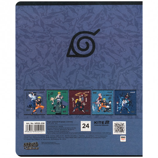 Тетрадь 24 лист., кл., гибр. лак + УФ лак, Naruto Shippuden (NR25-238) Kite - фото 14