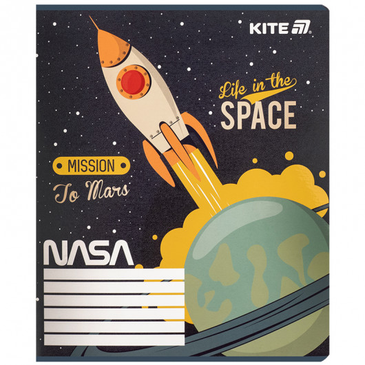 Тетрадь 12 лист., кл., гибр. лак + УФ лак, NASA (NS25-232) Kite - фото 13
