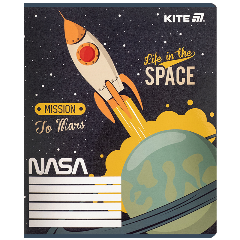 Тетрадь 12 лист., кл., гибр. лак + УФ лак, NASA (NS25-232) Kite - фото 13