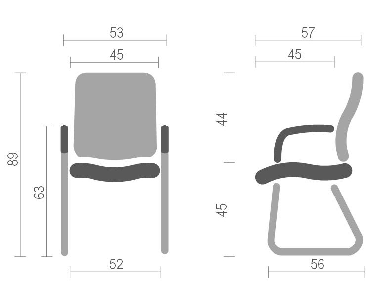Крісло для персоналу Стром W CH CF, чорн. АКЛАС - фото 4