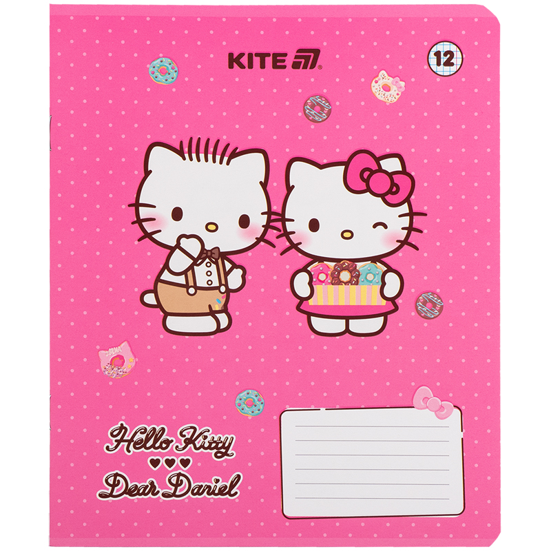 Зошит 12 арк., кл., софт тач + УФ лак, Hello Kitty-2 (HK25-232-2) Kite — фото 13