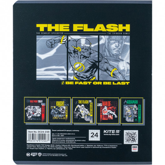 Зошит 24 арк., кл., софт тач + УФ лак, DC Comics (DC24-238) Kite — фото 14