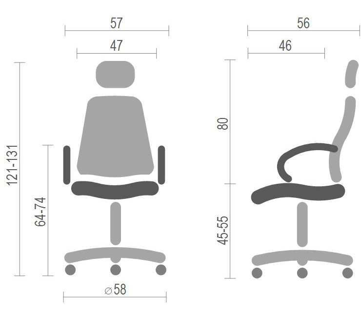 Кресло для персонала Хиос CH TILT, черн. АКЛАС - фото 1