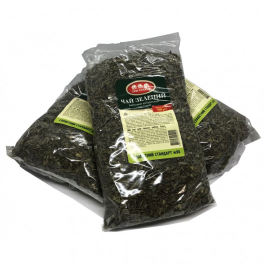 Чай зеленый крупнолистовой №103, 500г. в пакете Три слона - фото 2