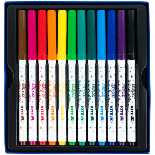 Фломастеры, набор 12шт, Kite Creative Superwashable Kite - фото 6