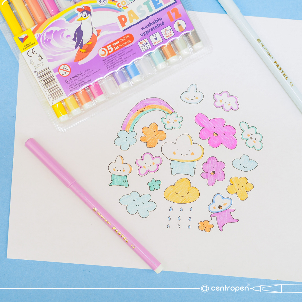 Фломастеры пастельные, 12цв., ассорт. Centropen - фото 4