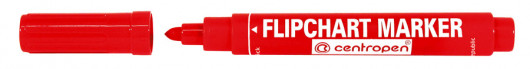 Маркер для фліпчарта (для писання на папері) круглий наконечник, 2,5мм., червон. Centropen — фото 3
