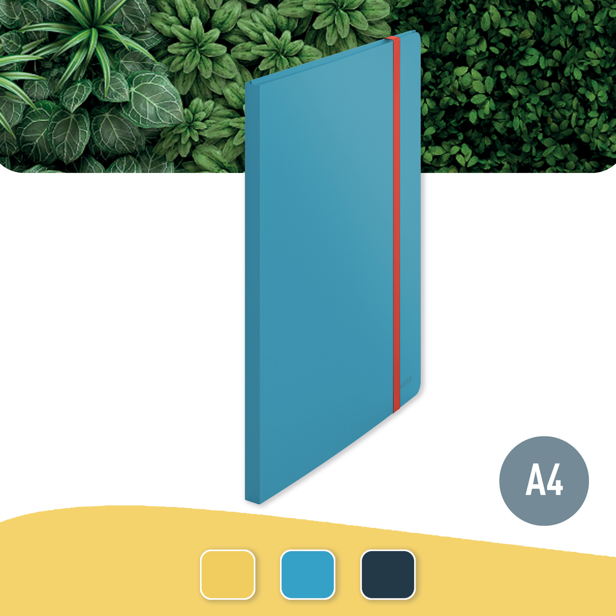 Папка на 20 файлов COSY с тремя клапанами на резинке, син. LEITZ - фото 7