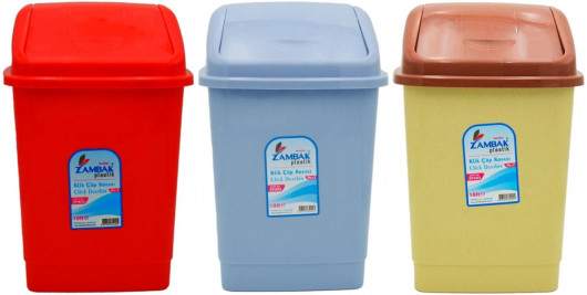 Відро для сміття з поворотною кришкою, 10л., пластик, асорті (ZP84402) Zambak Plastik — фото 3