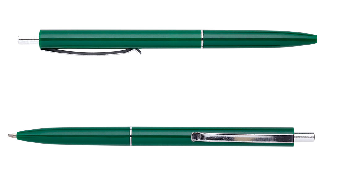 Ручка кулькова автом. COLOR, L2U, стержень син., корпус зелен. BuroMax — фото 1