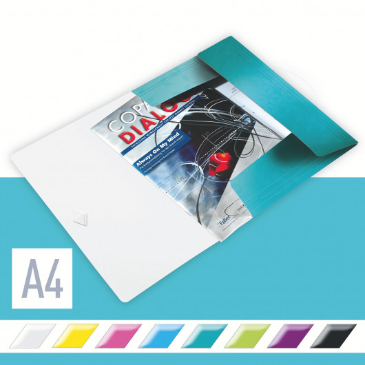 Папка на резинках Wow А4, 30мм., до 150л., пластик, метал. бирюз. LEITZ - фото 6