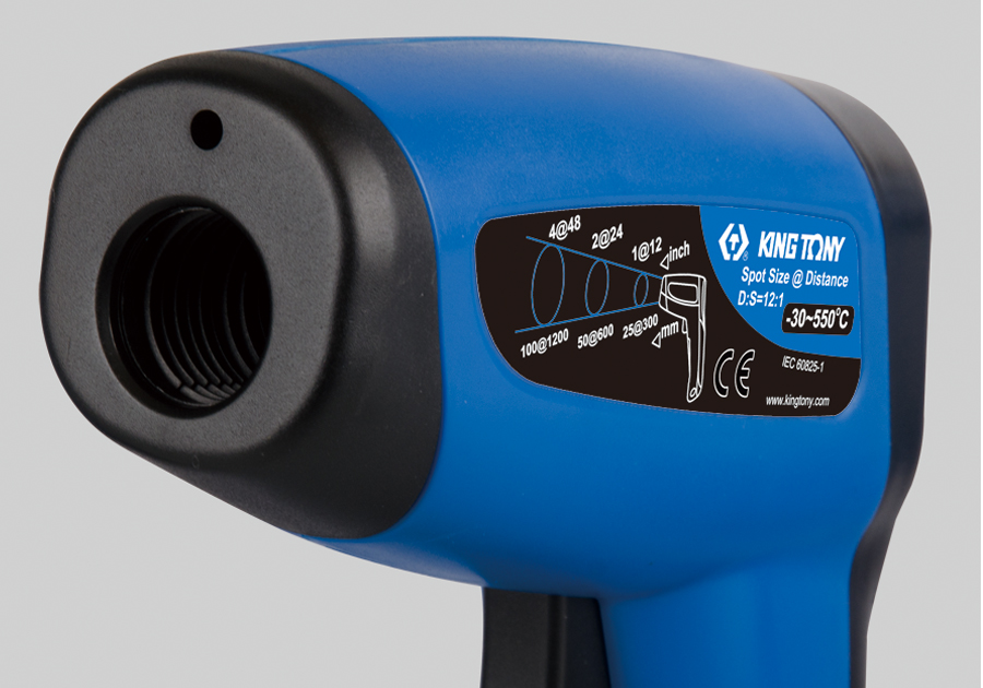 Безконтактний інфрачервоний термометр, -30° - +550 °С King Tony - фото 1