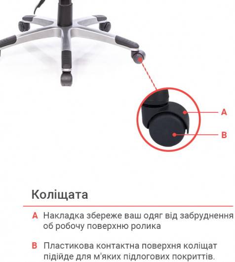 Кресло для персонала Прима PL HR ANF, красный АКЛАС - фото 15