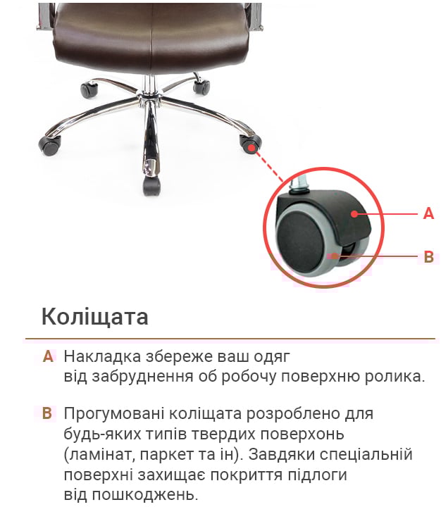 Крісло для керівника Маккай CH ANF, темно-корич. АКЛАС — фото 15