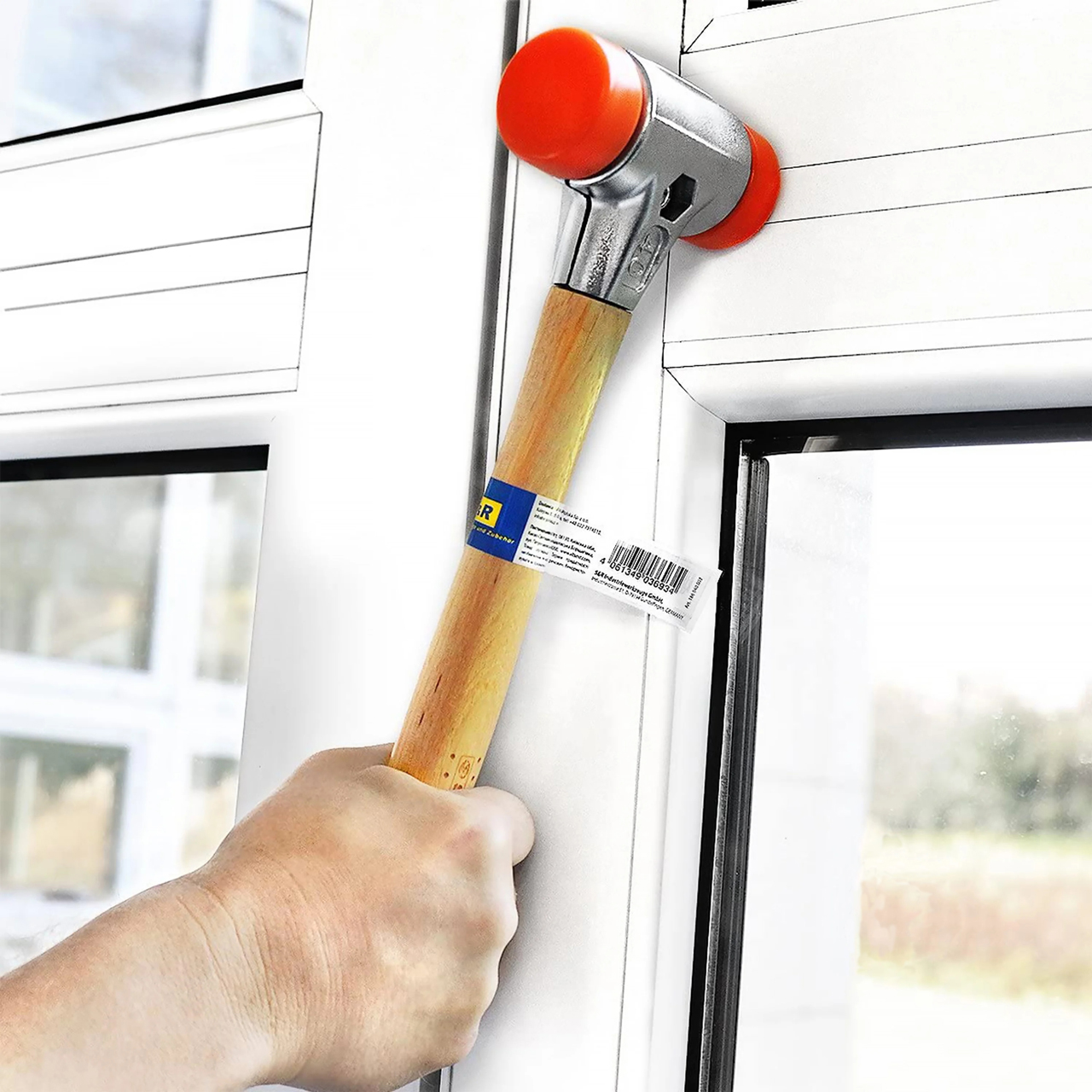 Молоток інсталяційний, d-40мм., поліуретанові накладки (4061349036934) S&R — фото 3