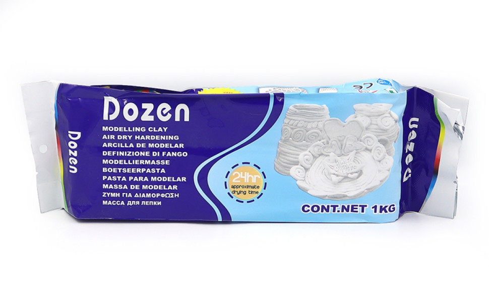 Маса для ліплення, 1000г., біл. (DSCN0668) Dozen — фото 1