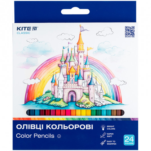 Олівці кольорові, 24 шт. Kite Classic Kite — фото 5
