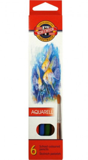 Олівці акварельні, 6кол., 