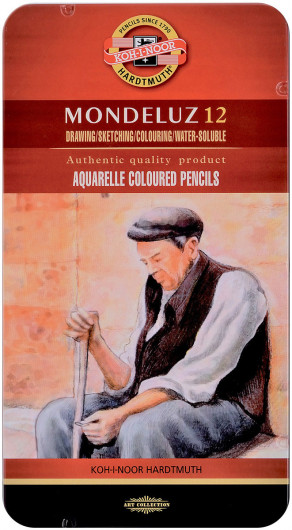 Олівці акварельні, 12кол. MONDELUZ 3722, метал/коробка Koh-i-noor — фото 4