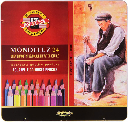 Олівці акварельні, 24кол. MONDELUZ 3724, метал/коробка Koh-i-noor — фото 6
