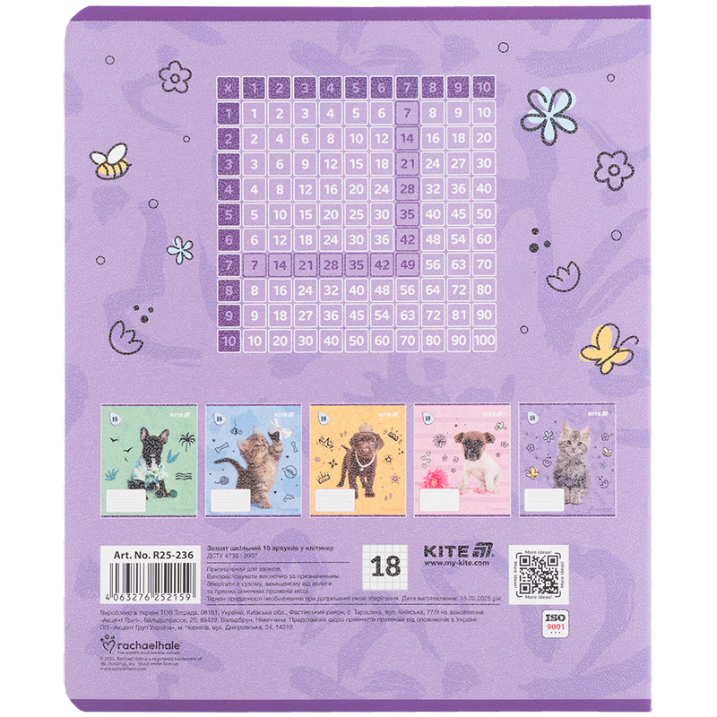 Зошит 18 арк., кл., гібр. лак + УФ лак, RH (R25-236) Kite — фото 13