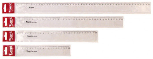 Лінійка пластикова 30см., прозор. Axent — фото 3