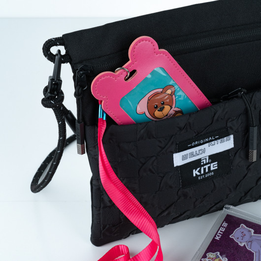 Бейдж на шнурку вертикальний, фуксія Kite — фото 8